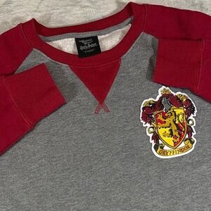 Harry Potter Gryffindor Crewneck Sweatshirt | Hogwarts | Grey/Red | Small